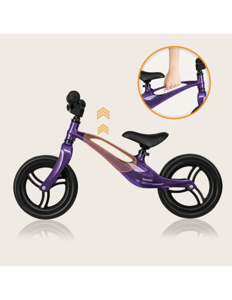BN-LO-BART_PURPLE_AMETHYST,Bicicleta fara pedale, Lionelo, Bart, Usoara, Cu cadru din magneziu, Cu ghidon si sa reglabile, Greut