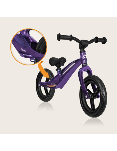BN-LO-BART_PURPLE_AMETHYST,Bicicleta fara pedale, Lionelo, Bart, Usoara, Cu cadru din magneziu, Cu ghidon si sa reglabile, Greut