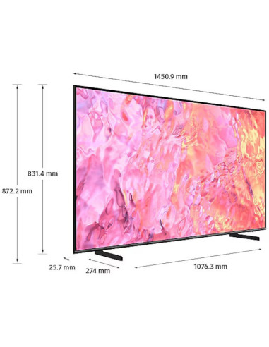 QE65Q60C,Televizor SAMSUNG QLED 65Q60C, 163 cm, Smart, 4K Ultra HD, Clasa E (Model 2023)