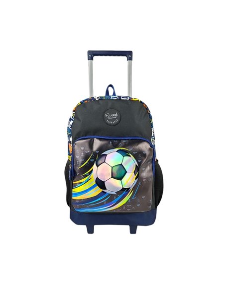 Ghiozdan trolley S-COOL SC2683, Motiv Football