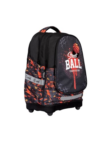 Ghiozdan anatomic S-COOL SC2647, Motiv street ball