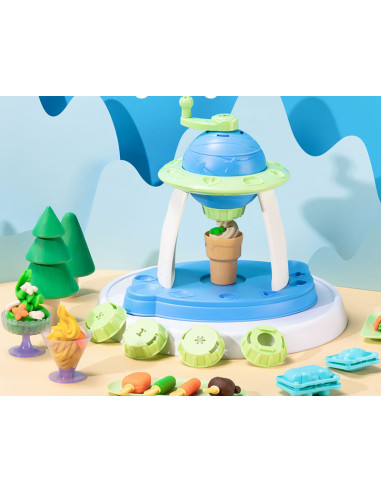 DLEH723,Set creativ plastilina + 23 accesorii fabrica de dulciuri deli