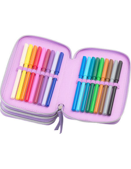 FC573040,Penar echipat 44 piese 3 fermoare unicorn faber-castell