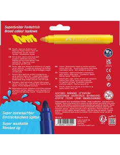 Carioci jumbo Faber-Castell FC154324 superwashable, 24 culori 2