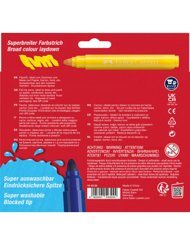 FC154324,Carioca 24 culori jumbo superwashable faber-castell
