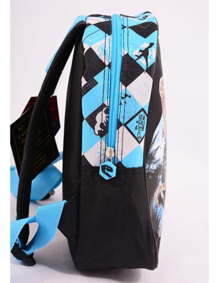 JWRS1728-2,Ghiozdan gradinita mini jurassic world negru albastru pigna