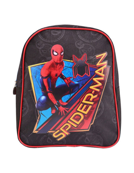 SMRS1728-1,Ghiozdan gradinita mini spiderman negru pigna
