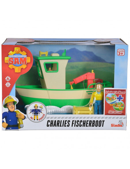 Barca Simba Fireman Sam Charlies Fishing Boat cu