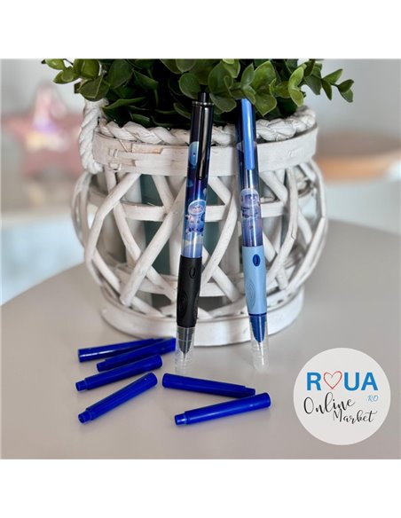 Set stilouri cu mecanism si cerneala termosensibila + rezerve, Motiv astronaut 1