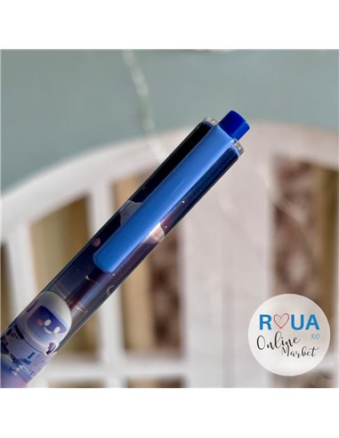 Set stilouri cu mecanism si cerneala termosensibila + rezerve, Motiv astronaut 1