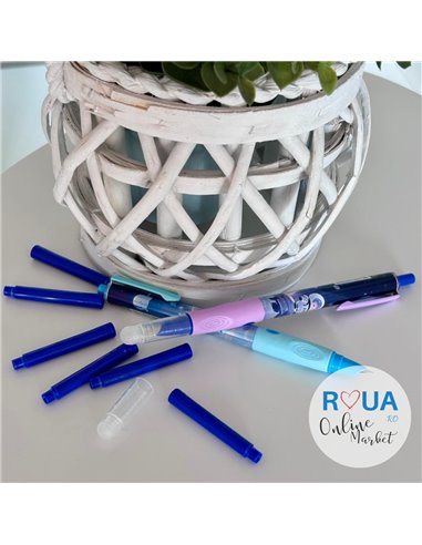 Set stilouri cu mecanism si cerneala termosensibila + rezerve, Motiv astronaut 2