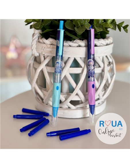 Set stilouri cu mecanism si cerneala termosensibila + rezerve, Motiv astronaut 2