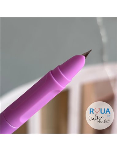 Set stilouri cu mecanism si cerneala termosensibila + rezerve, Motiv pink bear 2