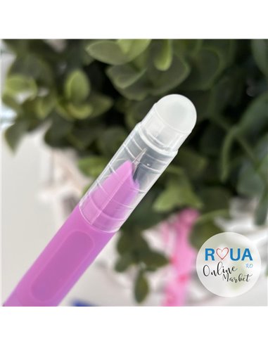 Set stilouri cu mecanism si cerneala termosensibila + rezerve, Motiv pink bear 2
