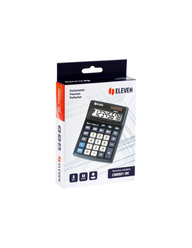 SD-CAL038,Calculator de birou 8 digiți, 137 x 102 x 31 mm, Eleven CMB801-BK