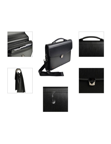 SD-NBK679,Servietă cu 7 compartimente și pentru laptop 15" Exactive Exatravel Exacompta 55734E, negru