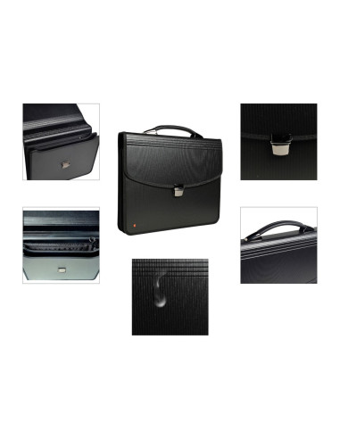 SD-NBK680,Servietă cu mâner și 2 compartimente Exactive Exatravel Exacompta 59144E, negru