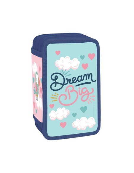 Penar neechipat S-COOL SC2470 cu 3 fermoare, Motiv dream big