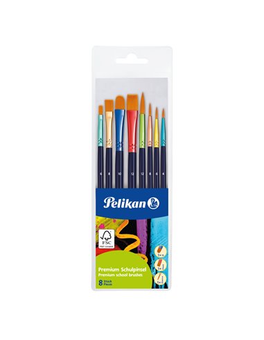Set pensule pictura Pelikan premium 701181, 8 bucati blister