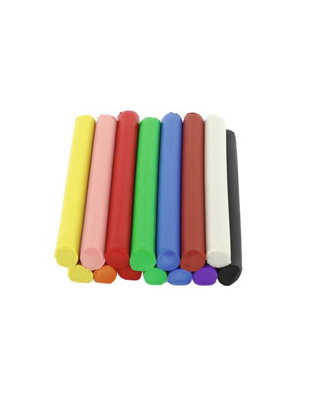 Plastilina Pelikan Creaplast 240g, 10 culori asortate, 14 batoane, cutie albastra