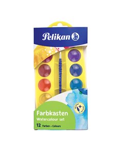 Acuarele Pelikan Junior 701242, 10 culori + Pensula