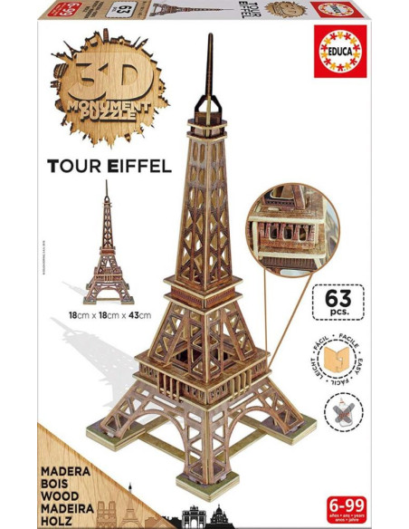TN-16998,Puzzle Monument Turnul Eiffel 3D