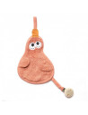 TM-TUTEE-533,Textil din bambus pentru dentitie cu agatatoare suzeta din lemn Para Apricot Blush