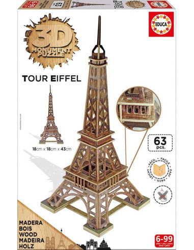 TN-16998,Puzzle Monument Turnul Eiffel 3D