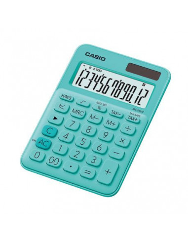 MS-20UC-GN,Calculator de birou Casio MS-20UC, 12 digits, verde