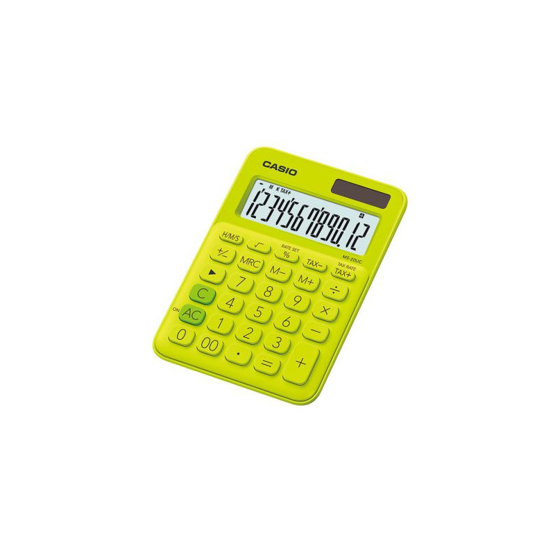 MS-20UC-YG,Calculator de birou Casio MS-20UC, 12 digits, verde lamaie