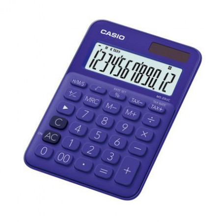 Calculator de birou Casio MS-20UC, 12 digits, violet Calculator de birou Casio MS-20UC, 12 digits, violet