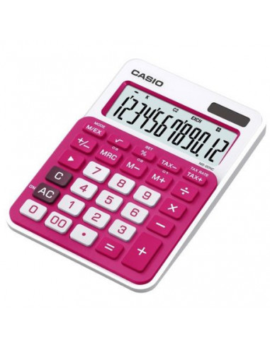 MS-20NC-RD,Calculator de birou Casio MS-20NC-RD, 12 digit, rosu