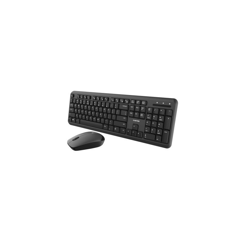 Kit Wireless Velvet SET-W20 - Tastatura, USB, Negru + Mouse