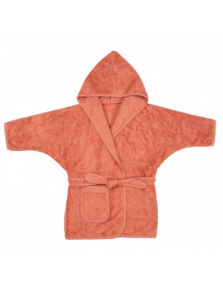 TM-BAD01-533,Halat de Baie Frotir din Bambus pentru Copii 2-4 ani Apricot Blush