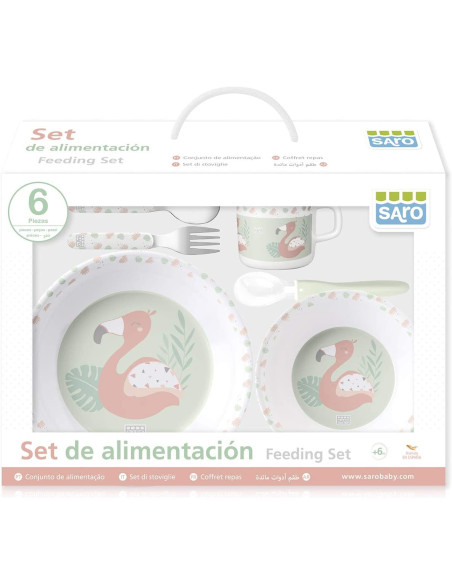TN-5182,SET ALIMENTATIE FLAMINGO PARTY 6PIESE TN-5182,SET ALIMENTATIE FLAMINGO PARTY 6PIESE