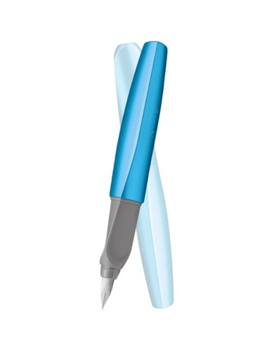 Stilou Twist Frosted Blue, Cu Grip Ergonomic, 2 Rezerve Albastre, Blister Pelikan