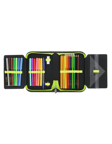 Penar echipat Herlitz cu 31 piese, 2 clape, Motiv Wild life