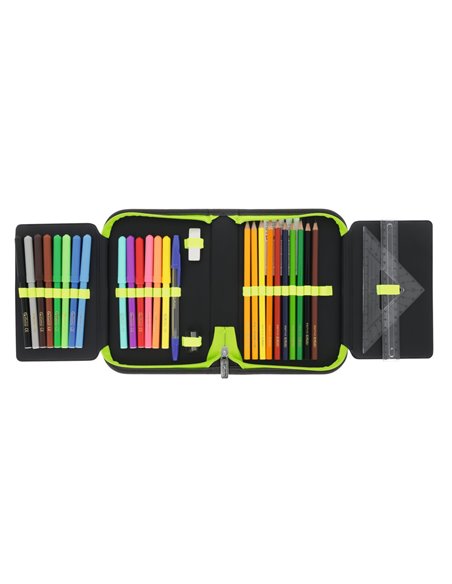 Penar echipat Herlitz cu 31 piese, 2 clape, Motiv Wild life