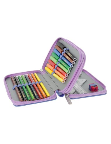 Penar echipat Herlitz cu 23 piese, 2 compartimente, Motiv Mystic mermaid