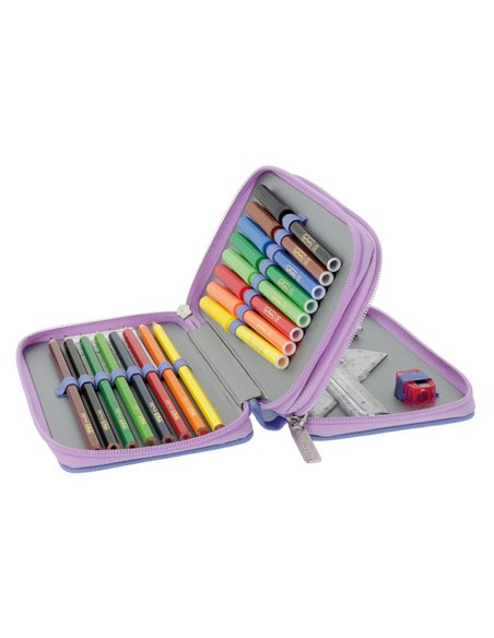 Penar echipat Herlitz cu 23 piese, 2 compartimente, Motiv Mystic mermaid