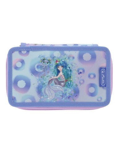 Penar echipat Herlitz cu 23 piese, 2 compartimente, Motiv Mystic mermaid