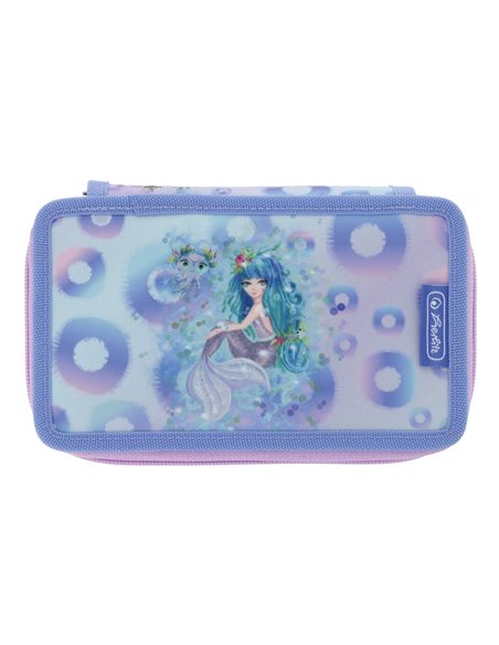 Penar echipat Herlitz cu 23 piese, 2 compartimente, Motiv Mystic mermaid