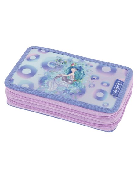 Penar echipat Herlitz cu 23 piese, 2 compartimente, Motiv Mystic mermaid
