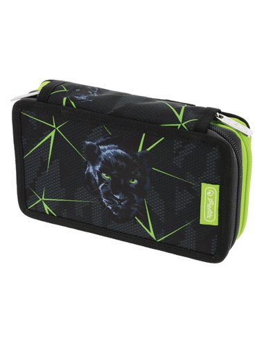 Penar echipat Herlitz cu 23 piese, 2 compartimente, Motiv Wild life