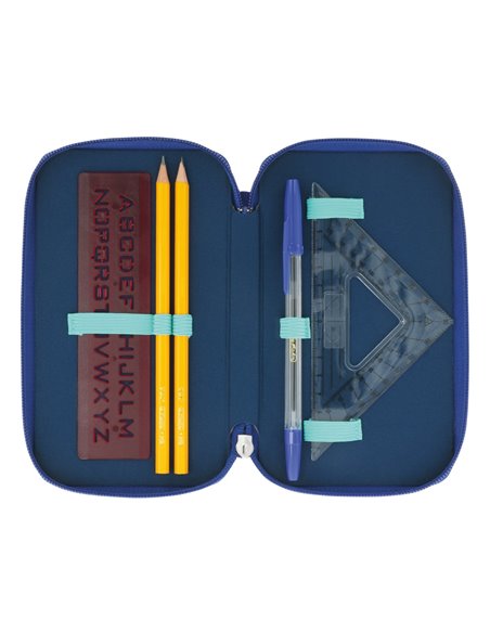 Penar echipat cu 3 fermoare Herlitz, 31 piese, Motiv dip dye