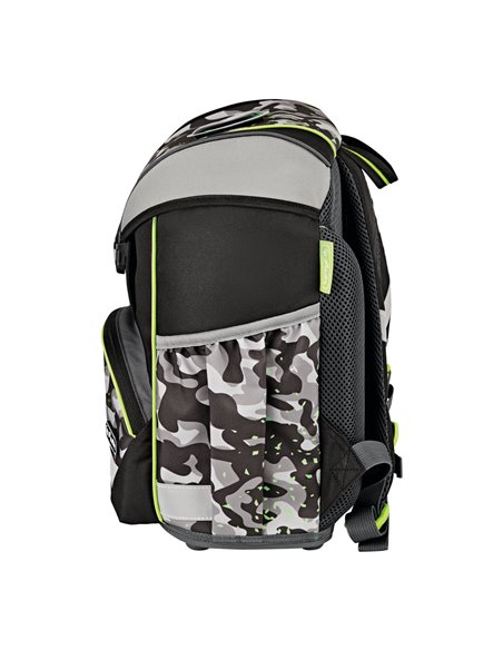 Ghiozdan scoala neechipat ultralight Herlitz, Motiv Camo dragon