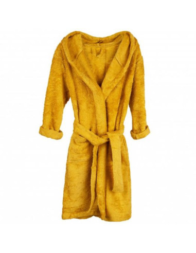 TM-BAD04-528,Halat de Baie Frotir din Bambus pentru Copii 8-10 ani Ocher TM-BAD04-528,Halat de Baie Frotir din Bambus pentru Copii 8-10 ani Ocher