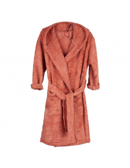 TM-BAD02-533,Halat de Baie Frotir din Bambus pentru Copii 4-6 ani Apricot Blush
