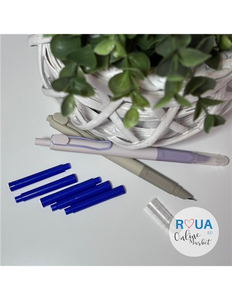 Set stilouri cu mecanism si rezerve cu cerneala termosensibila, Pastel 1