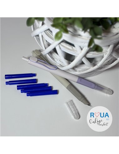 Set stilouri cu mecanism si rezerve cu cerneala termosensibila, Pastel 1